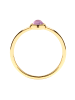 Glanzstücke München Ring aus Sterling Silber mit Amethyst in gelbgold