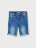 name it Long Shorts in medium blue denim