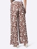 Heine Jersey-Hose in ecru-schoko-bedruckt