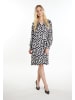 DreiMaster Klassik Damen Midikleid in Schwarz Wollweiss