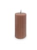 relaxdays 4 x LED Kerzen in Altrosa - (H)18 x Ø 7,5 cm