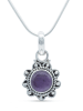 mantraroma 925er Silber - Ketten (L) 13 x (B) 23 mm mit Amethyst