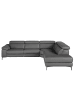 Angel Cerdá Relax-Ecksofa 6111 Chaise Longue Schwarz/Grau – 295x232x97 cm