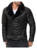 Reichstadt Kunstlederjacke in Black - Black Zipper