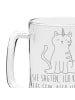 Mr. & Mrs. Panda Gravur Bierkrug Einhorn Katze mit Spruch in Transparent