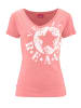 Venice Beach Strandshirt in neonkoralle-meliert