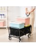 relaxdays Bollerwagen in Schwarz - (B)50 x (H)89 x (T)72 cm