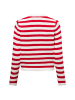 Marie Lund Strickjacke in rot weiß - 0002