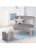 roba roba 'Lil Sofa' Set: Sofa, Sternhocker & Kissen Silbergrau