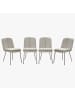 CALICOSY 4er-Set Stühlen LYSA  in Beige - (W) 64,5  x (H) 85  x (L) 48  cm