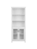 Beliani Vitrine LUSBY in Weiß - (W) 75 x (H) 181 x (L) 38 cm