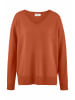 Hessnatur Strick Pullover in rotorange