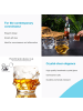 Intirilife Whiskey Kristallglas in 4x in Transparent "SCULPTURED"