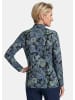 GOLDNER Langarmshirt mit Blumen in blau / gemustert