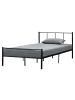 en.casa Metallbett Laos in Schwarz (B)120cm