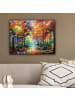 OnlyWow Leinwand Bilder Bunter Wald