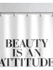 Juniqe Duschvorhang "Beauty Is" in Schwarz & Weiß
