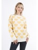 myMo Damen Strickpullover in Wollweiss Gelb