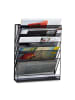 relaxdays Zeitschriftenhalter in Schwarz