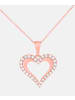 Vanlere Halskette mit Anhänger aus 375 Roségold mit Zirkonia Herz-Design in Roségold