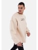 Megaman Basic Cotton Sweatshirt Pullover in Beige