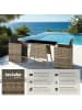 tectake Rattan Gartenlounge für 2 Personen, zusammenschiebbar