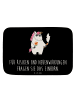 Mr. & Mrs. Panda Badteppich Einhorn Woodstock mit Spruch in Schwarz