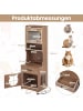 COSTWAY Katzenschrank mit Ladestation & LED 50 x 45 x 152 cm in Hellbraun