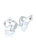 Elli Ohrringe 925 Sterling Silber Herz in Weiß