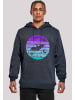 F4NT4STIC Hoodie Retro Alien Weltraum Sonnenuntergang in marineblau