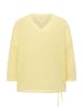 Cecil Sommerlicher Crochet-Pullover mit V-Ausschnitt in Light Buttermilk Yellow