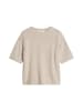 Kurzarm-Pullover loose in Natural