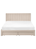Beliani Doppelbett LONZAC in Beige - (W) 165 x (H) 90 x (L) 208 cm