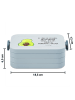Mr. & Mrs. Panda Bento Box Avocado Kern Motiv mit Spruch in Blau Pastell