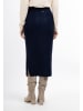 DreiMaster Damen Strick Midirock in Marine