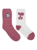 United Labels 2er Pack The Peanuts Snoopy Kuschelsocken warme Socken in pink