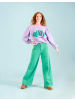 Oilily Habits Logo-Sweatshirt mit Rundhalsausschnitt und langen Ärmeln in Lila