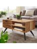 KADIMA DESIGN Couchtisch 95x45x45 cm Akazie Wohnzimmertisch Massivholz Rechteckig,