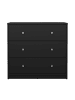CALICOSY Kommode LISE in Schwarz - (W) 72,4  x (H) 68,3  x (L) 30,1  cm