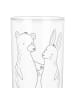 Mr. & Mrs. Panda Glas Bär und Hase Umarmen mit Spruch in Transparent