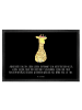 Mr. & Mrs. Panda Schmutzfangmatte Giraffe Blumenkranz mit Spruch in Schwarz