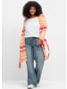 sheego by Joe Browns Longstrickjacke in cremerosé-offwhite