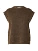 SELECTED FEMME Strickweste mit Rundhalsausschnitt und lockerer Passform in Dachshund/Melange