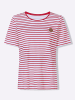 Sieh an! Kurzarm-Shirt in rot-weiß-gestreift