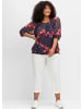 sheego by Joe Browns Langarmshirt in blau gemustert