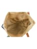 styleBREAKER Papierstroh Strandtasche in Beige-Dunkelblau