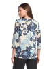 Betty Barclay Sweatshirt mit Rippenstruktur in Beige/Blau