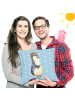 Mr. & Mrs. Panda Kissen 40x40 Wenn Papa es nicht reparieren kann... in Blau Pastell