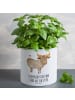 Mr. & Mrs. Panda XL Blumentopf Sternzeichen Stier mit Spruch in Weiß