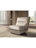 Angel Cerdá Drehsessel 5244 Taupe Leder, schwarzes Edelstahlgestell